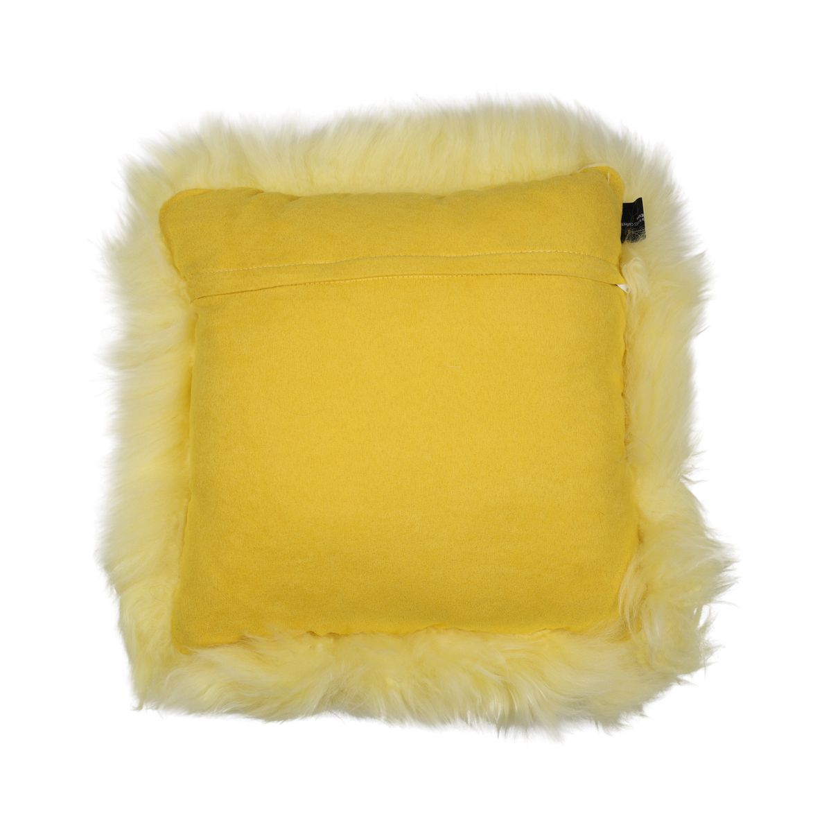 Fårskinnskudde | Lång lugg | Nya Zeeland | 35x35 cm Citron