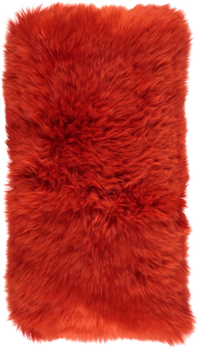 Fårskinnskudde | Lång lugg | Nya Zeeland | 28x56 cm Pangorange