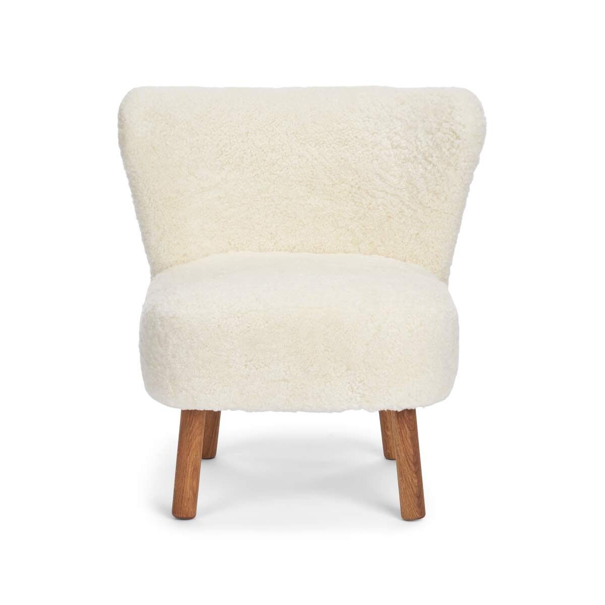 Emily Lounge Chair | Kort lugg Vit