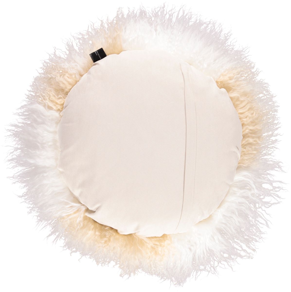 Fårskinnskudde | Lockig | Tibet | Ø38/45/62 cm Guldvit / Vit