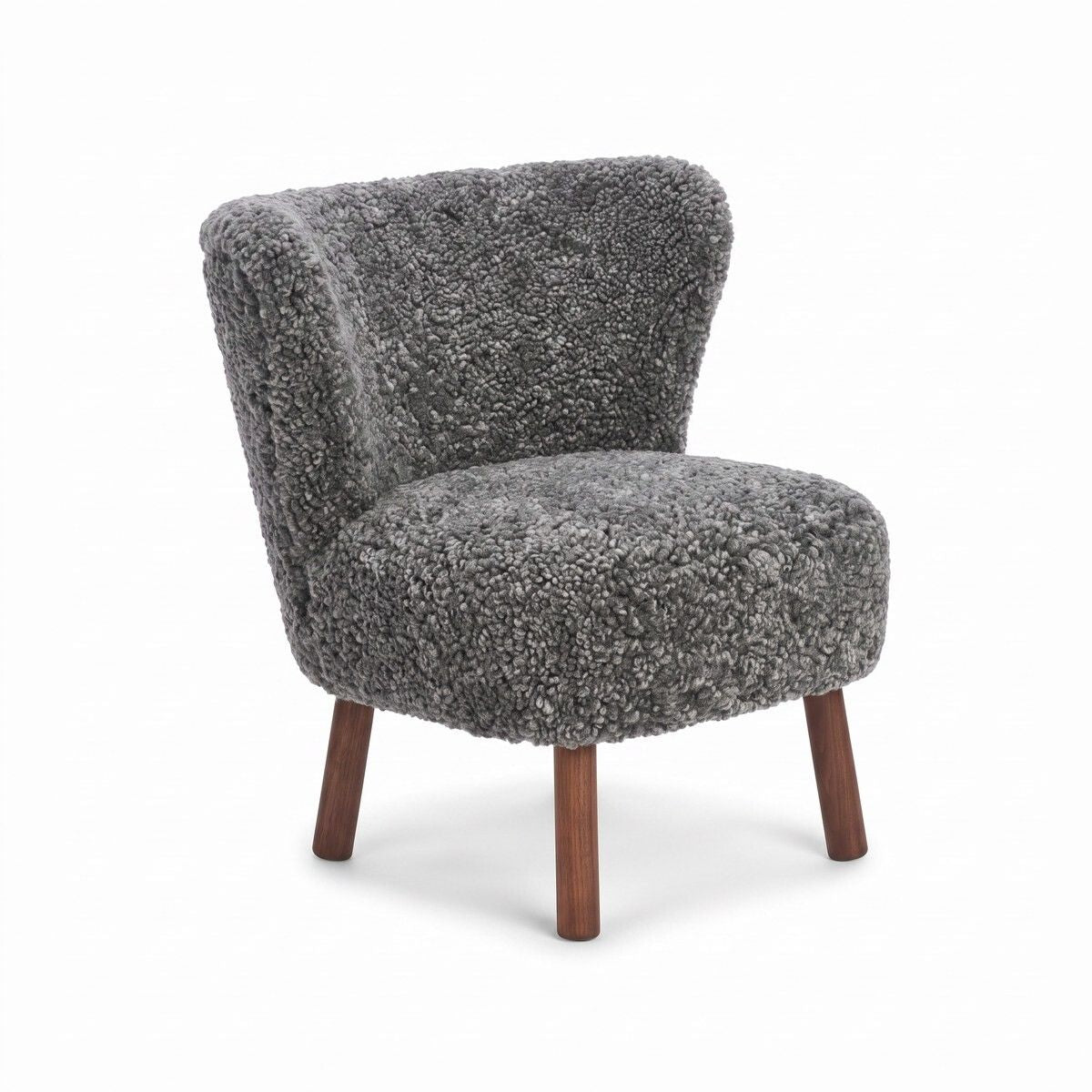 Emily Lounge Chair | Kort lugg Grå