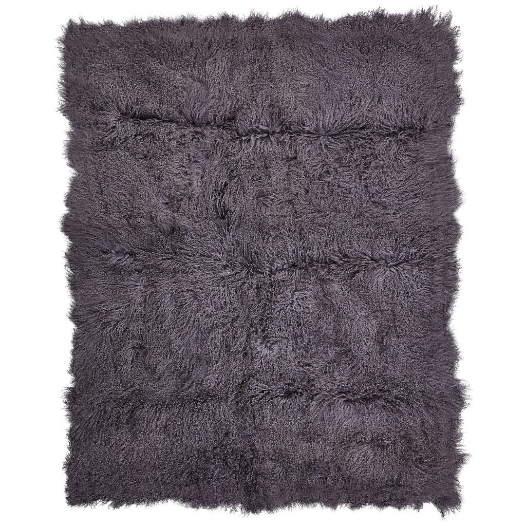 Fårskinnsfilt | Lockig | Tibet | 140x180 cm Mörkgrå