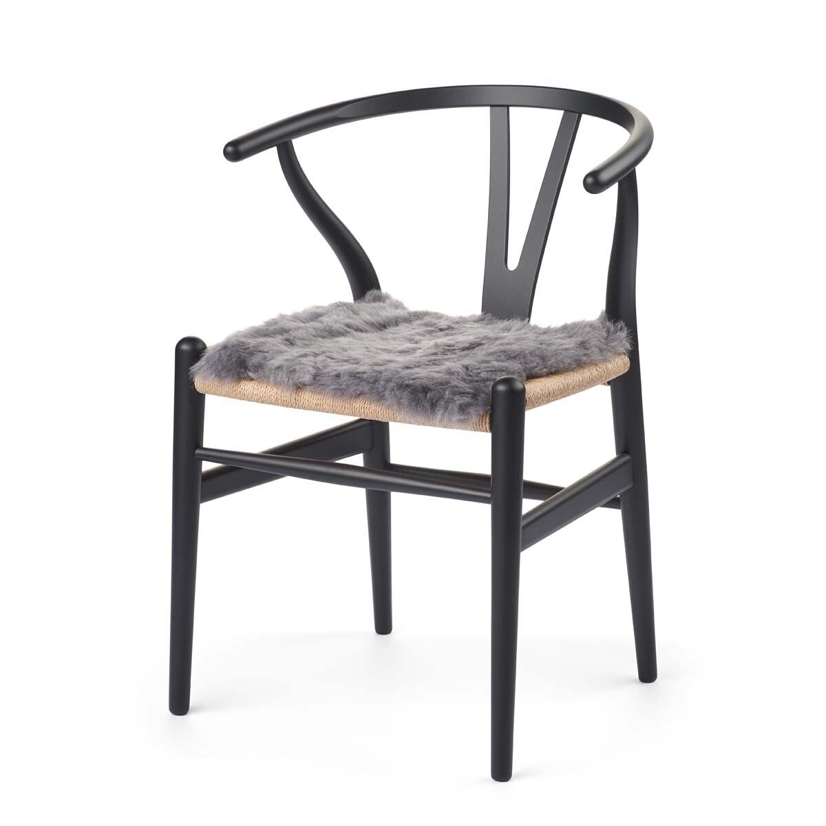 Stolsdyna | Kort lugg | Island | 40x40 cm Grå