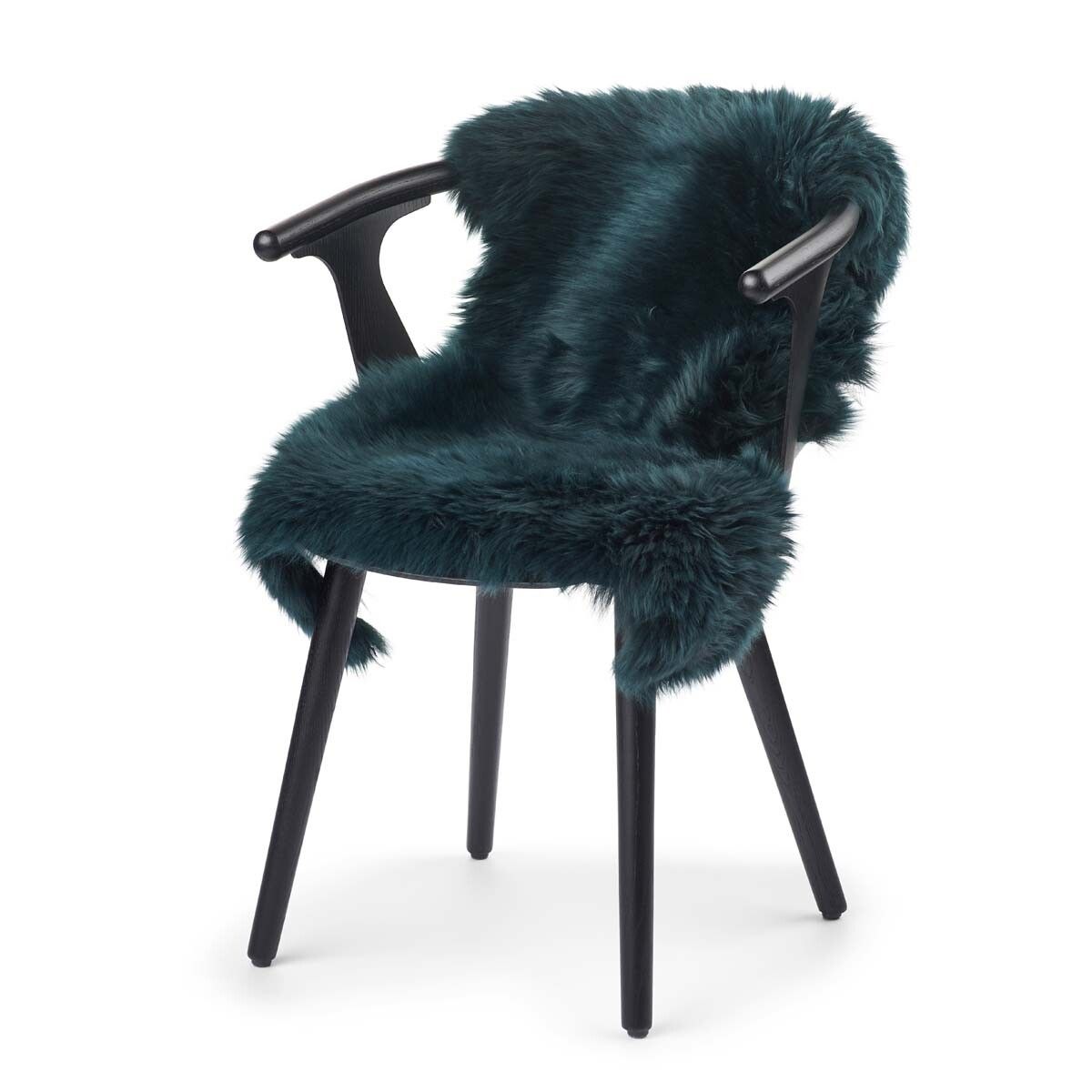 Fårskinn | Lång lugg | Nya Zeeland | 90x60 cm Blågrön