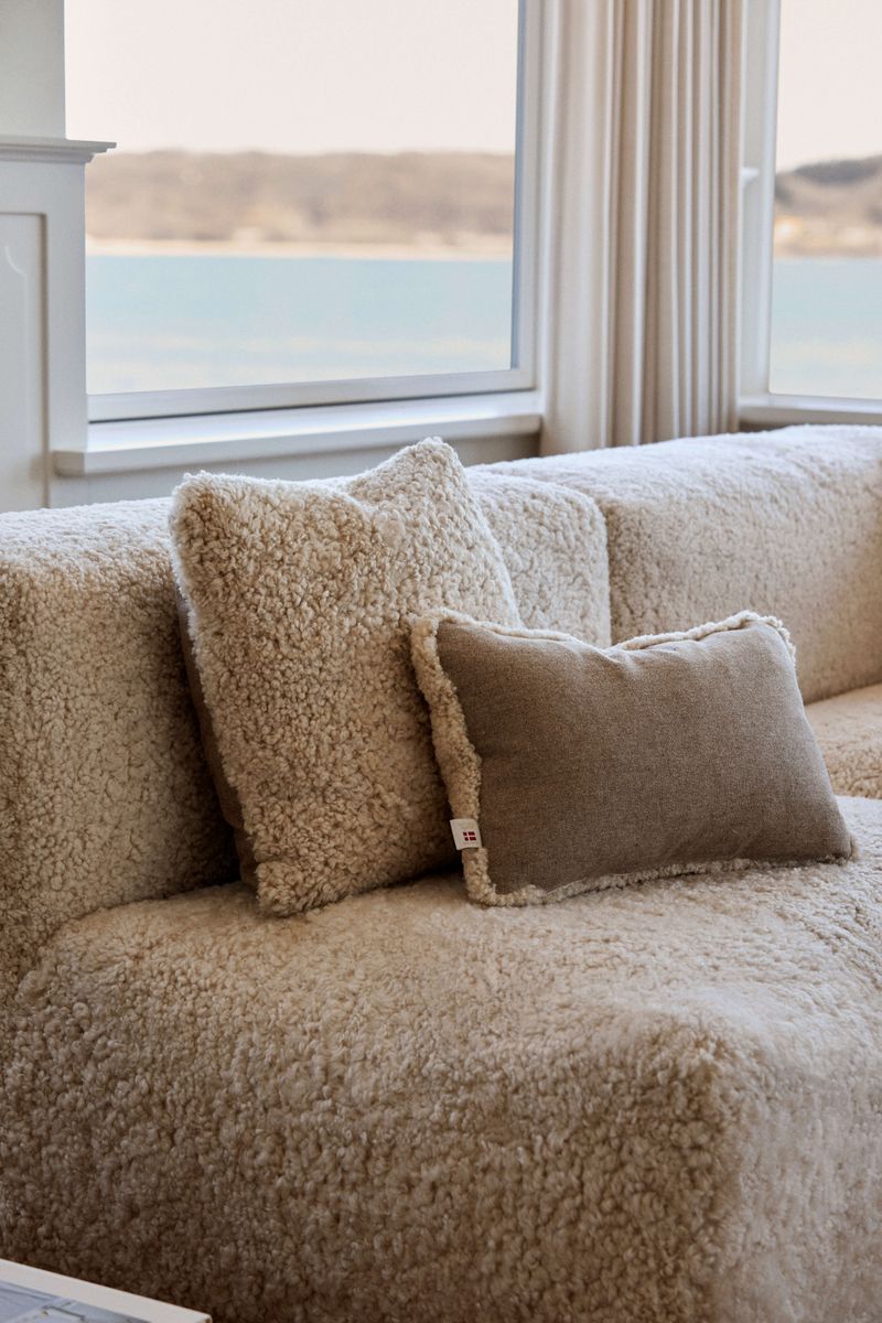 Classic Collection | Ullkudde | Kort lugg | 52x52 cm | 34x52 cm Beige/Pärla