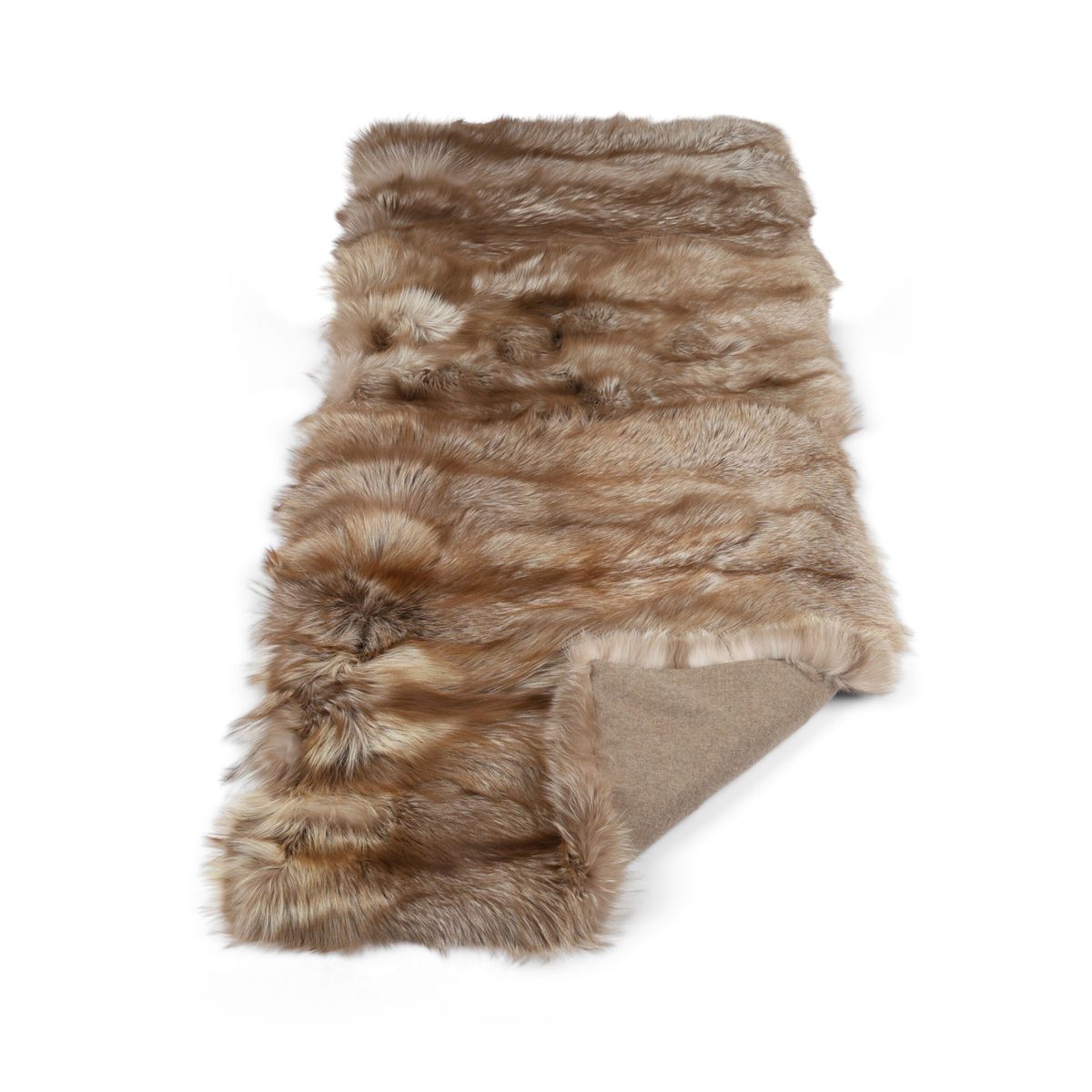 Premium rävskinnspläd | Kasmirbaksida | Pastel | 160x70 cm