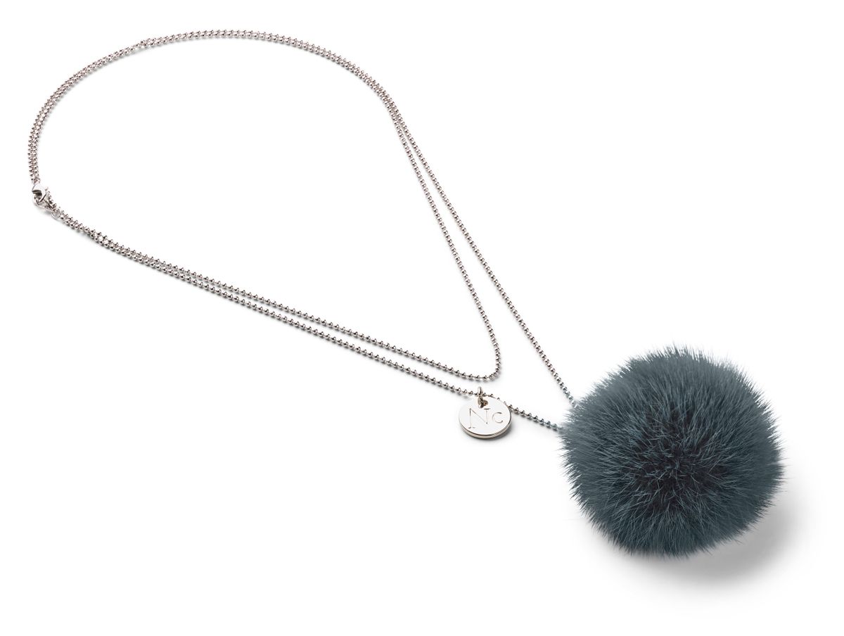 Pom Pom Halsband Ljus Pastellgrön