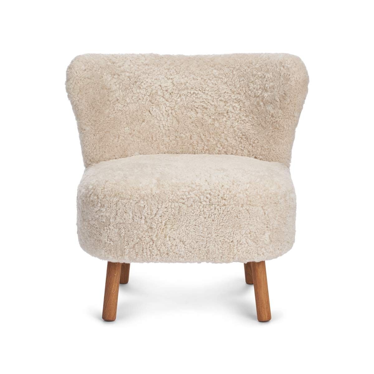 Emil Lounge Chair | Kort lugg Pearl