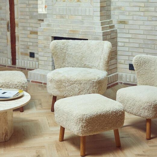 Emil Lounge Chair | Kort ull Koksgrå