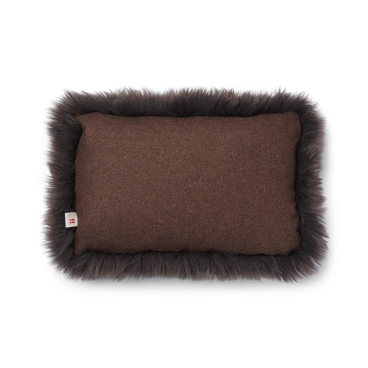 Classic Collection | Ullkudde | Lång lugg | 52x52 cm | 34x52 cm Brun / Valnötsbrun