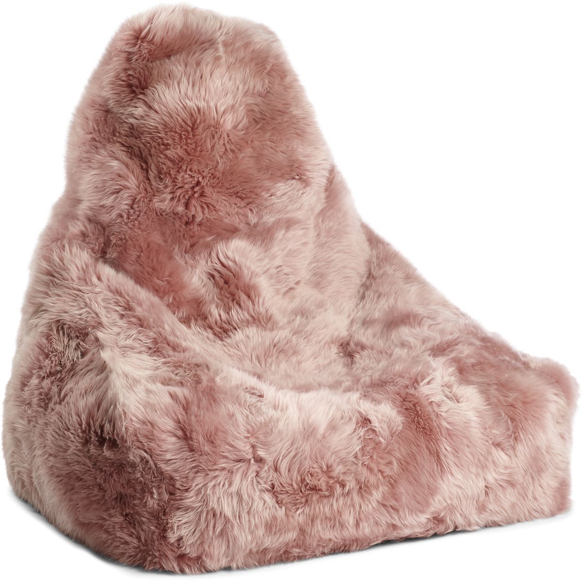 Lång Lugg Fårskinn Saccosäck Rosa