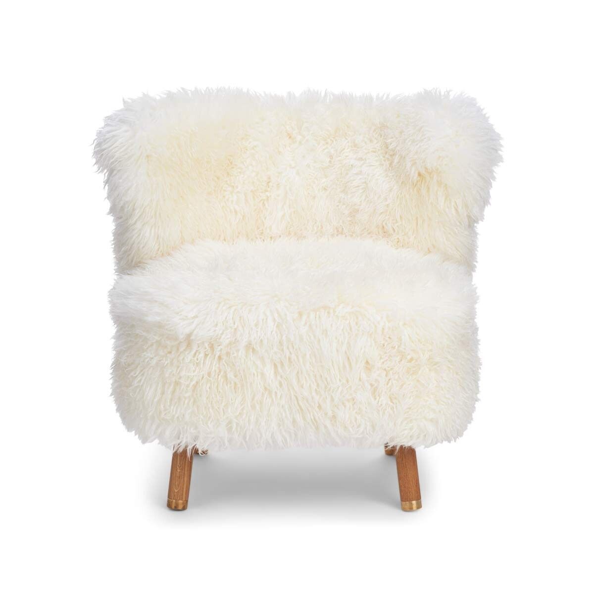 Emil Lounge Chair | Lång ull Vit