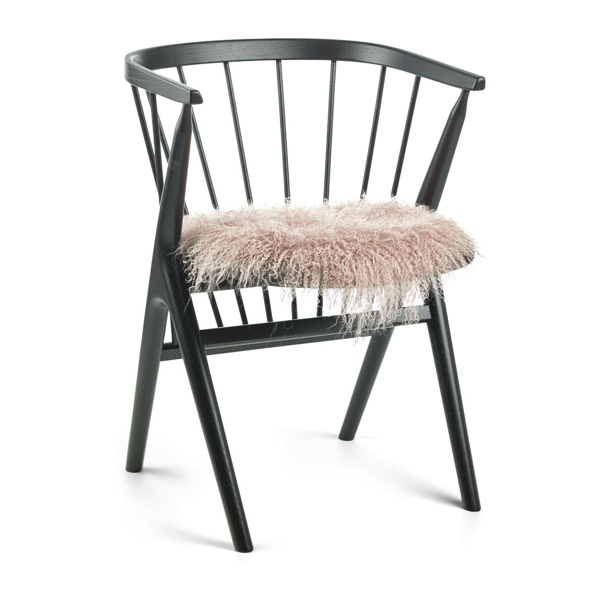 Stolsdyna | Lockig | Tibet | Ø38 cm Rosa