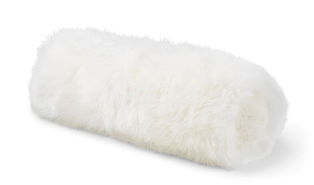 Bolsterkudde | Lång lugg, kort lugg | Nya Zeeland | Ø20xL52 cm Vit / Ivory