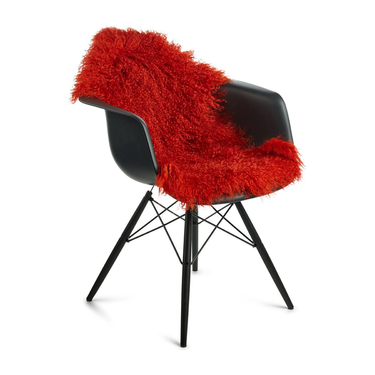 Fårskinn | Lockig | Tibet | 85x50 cm Pangorange