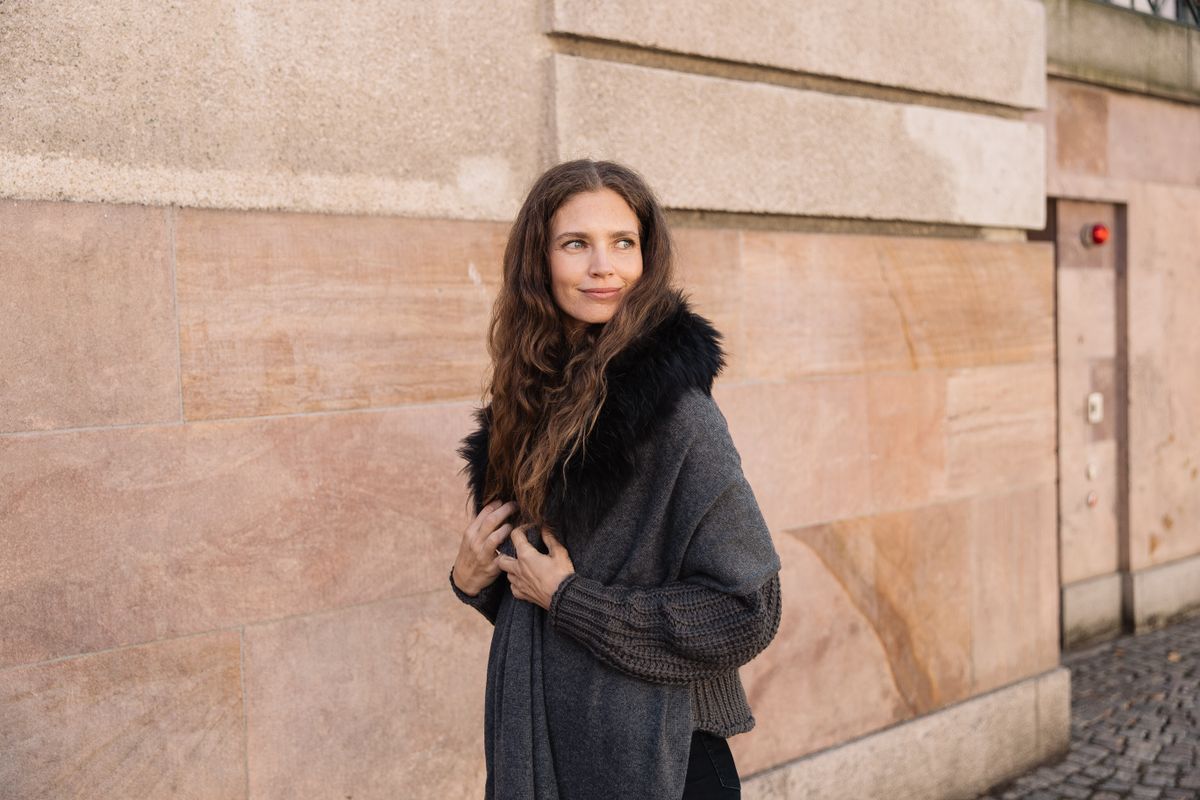 Silvia Scarf Mörkgrå/Mörkgrå