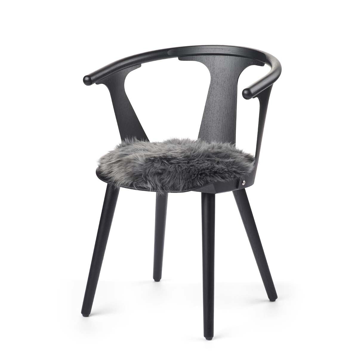 Stolsdyna | Lång lugg | Nya Zealand | Ø38 cm Mörkgrå