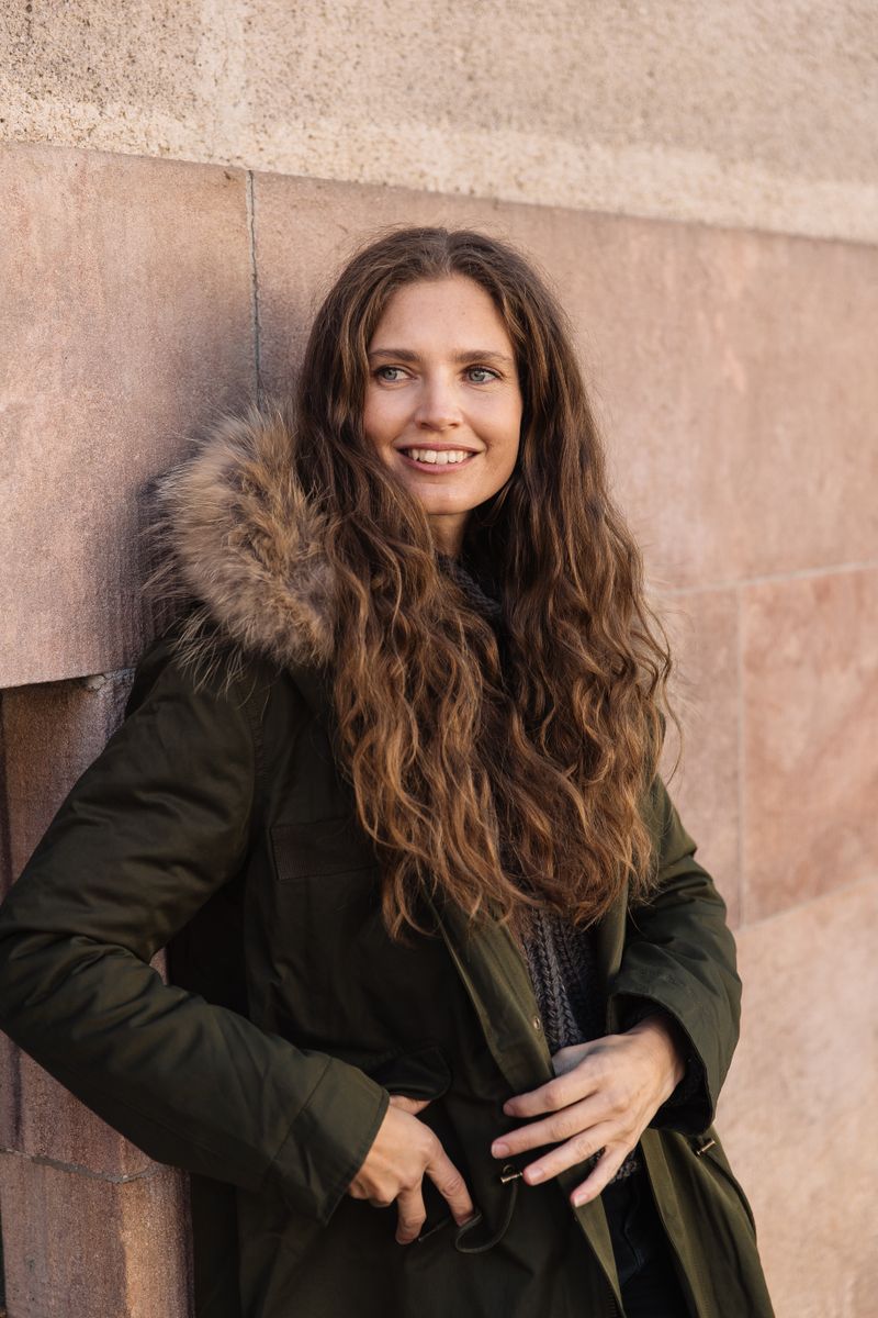 Petra jacka Häck Grön/Naturligt Brun