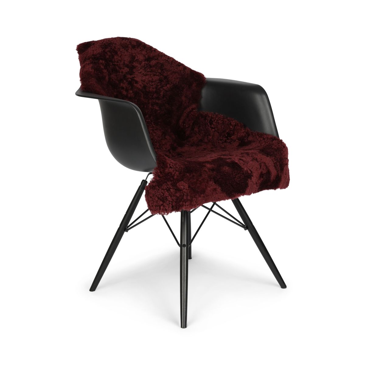 Fårskinn | Kort lugg | Nya Zeeland | 90x60 cm Vinröd