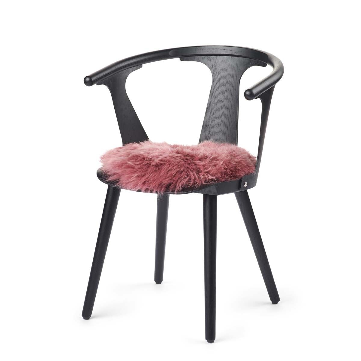 Stolsdyna | Lång lugg | Nya Zealand | Ø38 cm Gammalrosa