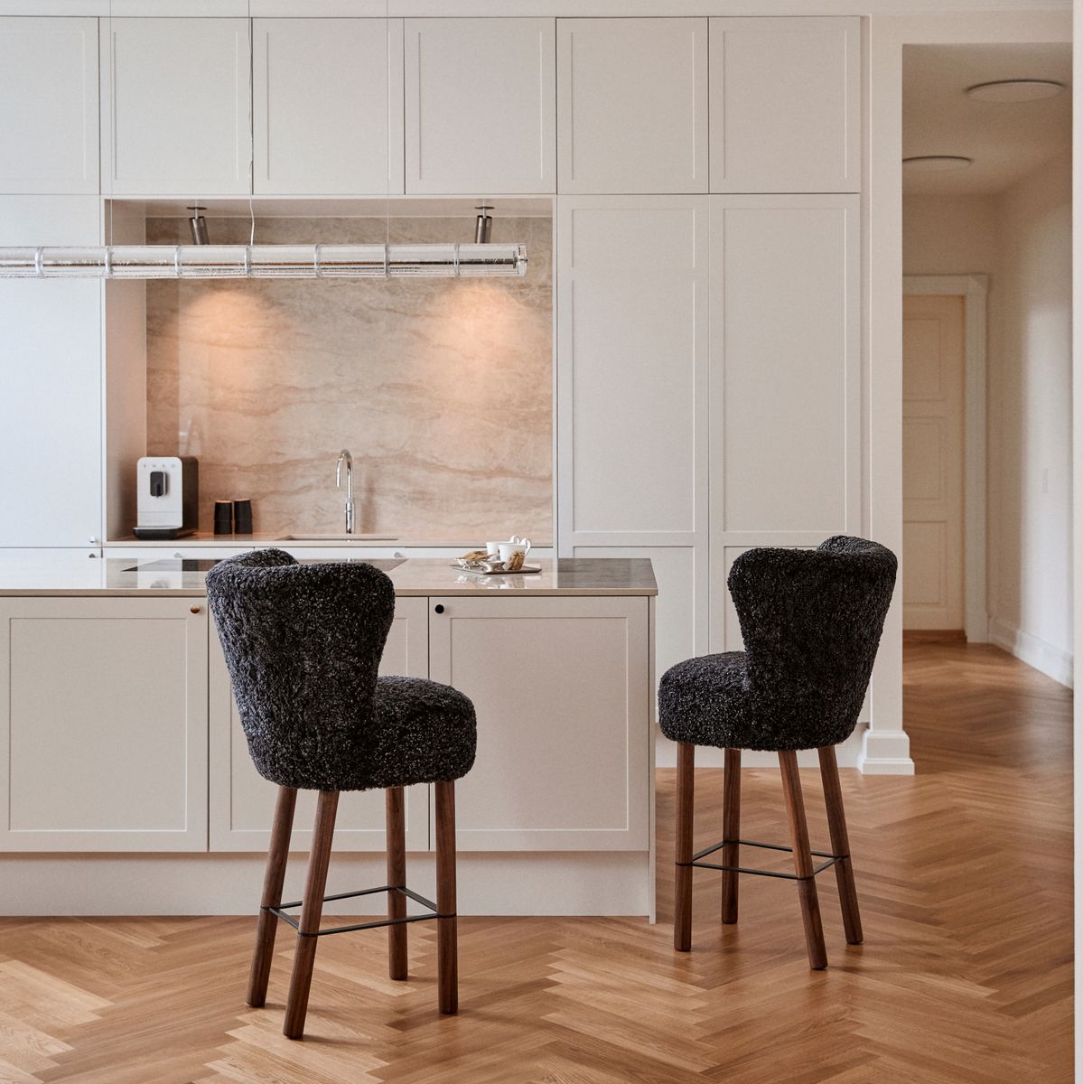 Emilia barstol Koksgrå