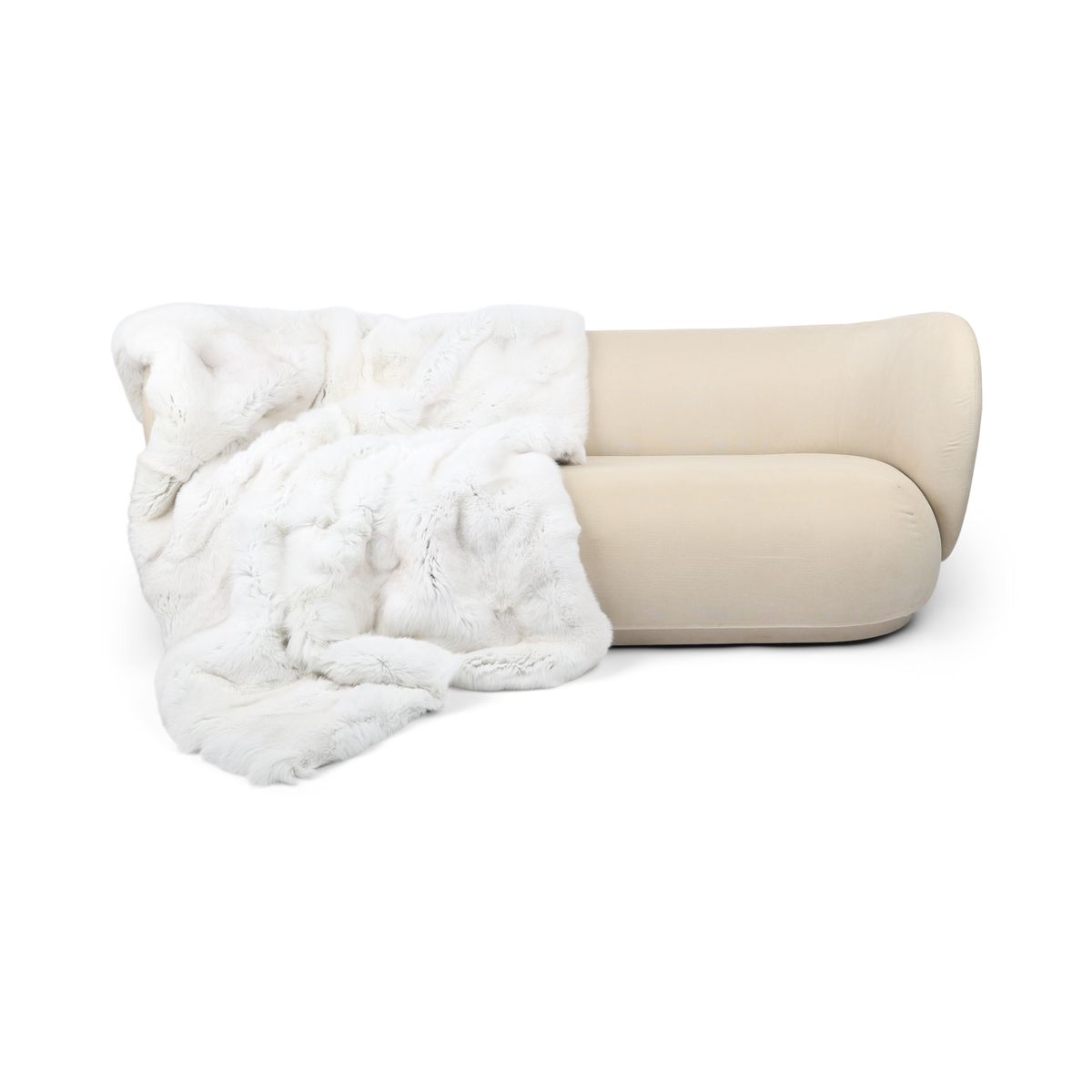 Premium rävskinnspläd | Kasmirbaksida | Arctic/Marble Fox | 140x200 cm