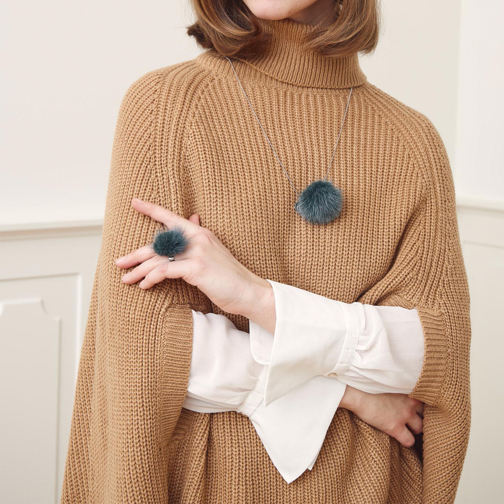 Pompon ring Ljusrosa