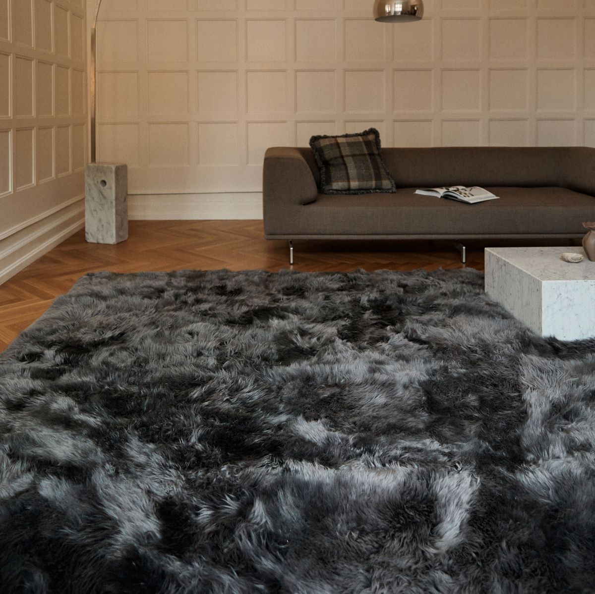 Designmatta | Lång lugg | Nya Zeeland Svart