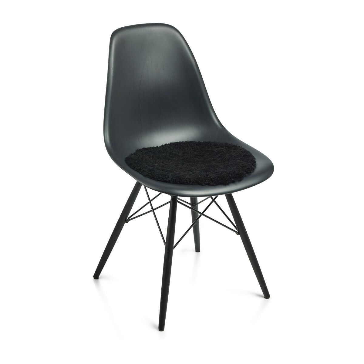 Stolsdyna | Kort lugg | Nya Zealand | Ø38 cm Svart