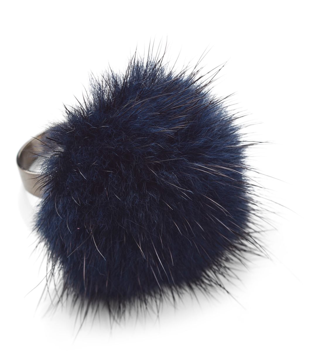 Pompon ring Navy