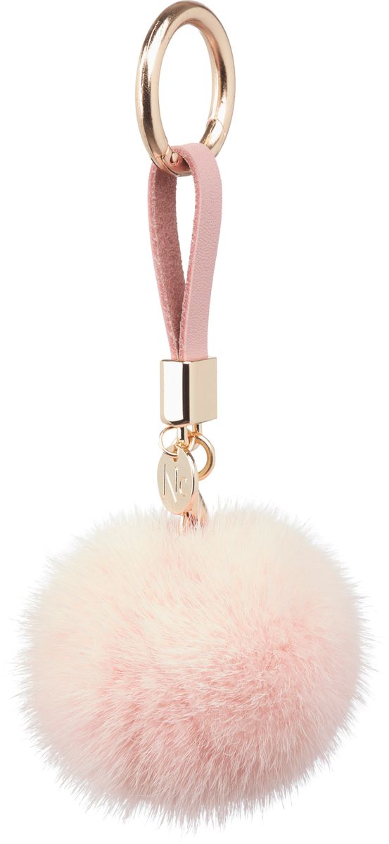 Pom Pom Nyckelring Babyrosa