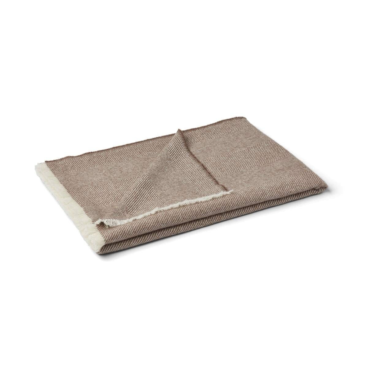 Sidsley ullpläd | 100% baby alpaccaull Mörkbrun