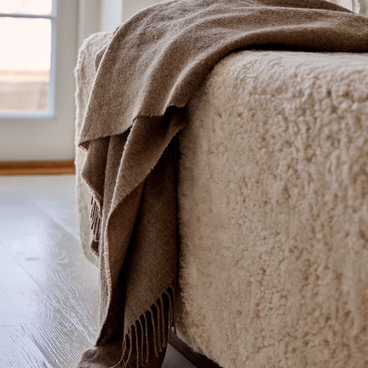 Amanda pläd | 100% baby alpackaull Mörk Grå