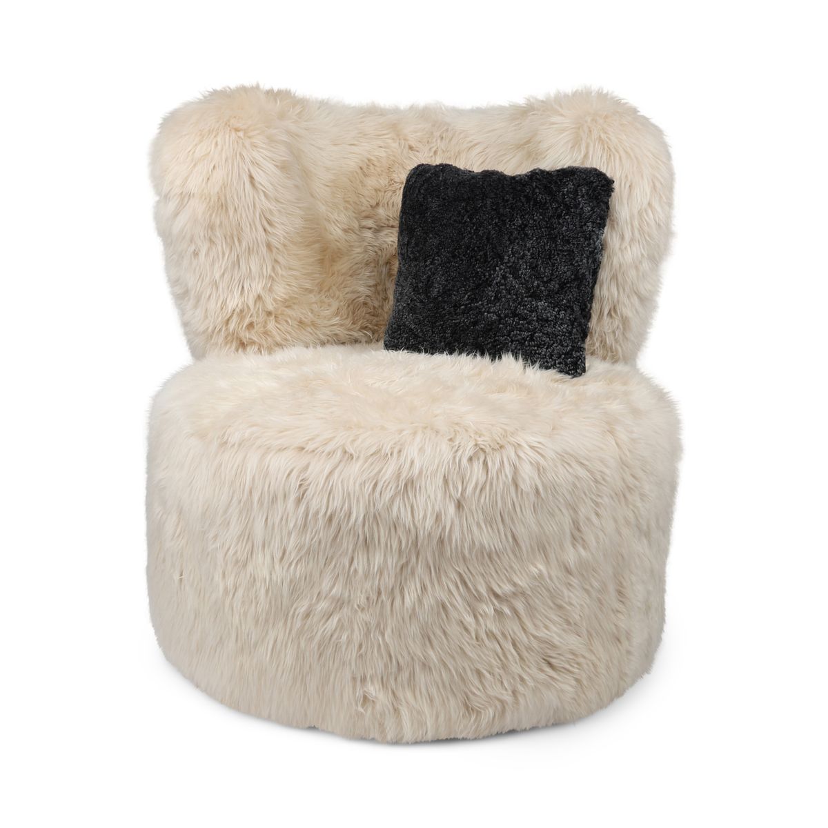Rund Skandi loungestol Beige