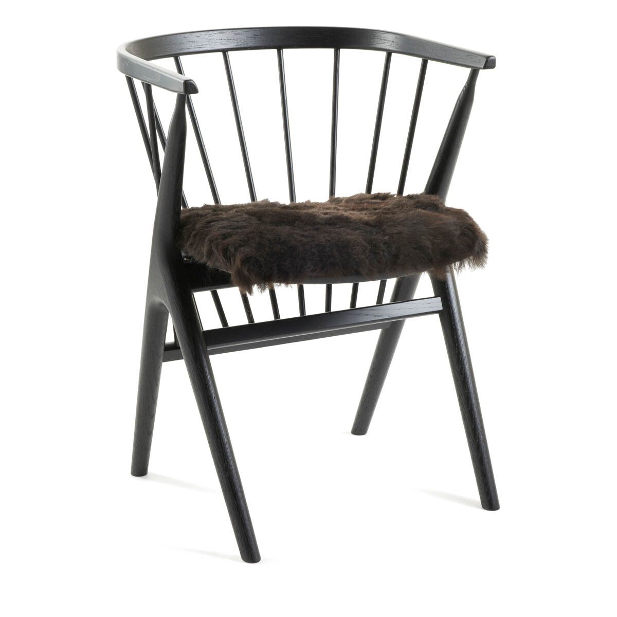 Stolsdyna | Kort lugg | Island | 40x40 cm Natur Svart