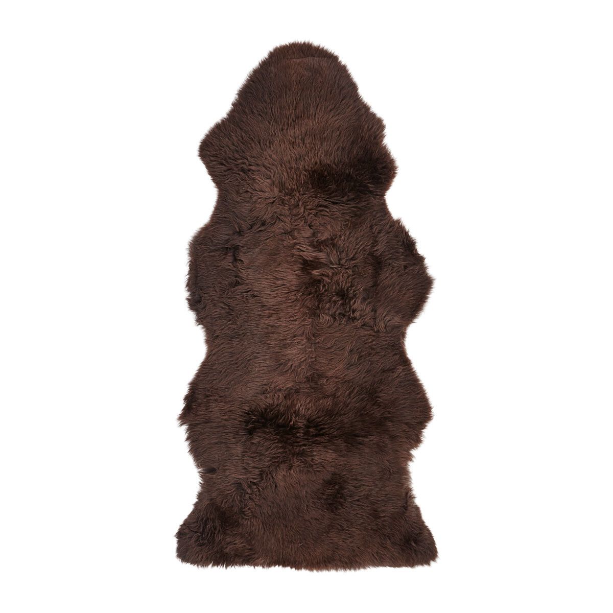 Lång Lugg Fårskinn Matta 135 cm Choklad