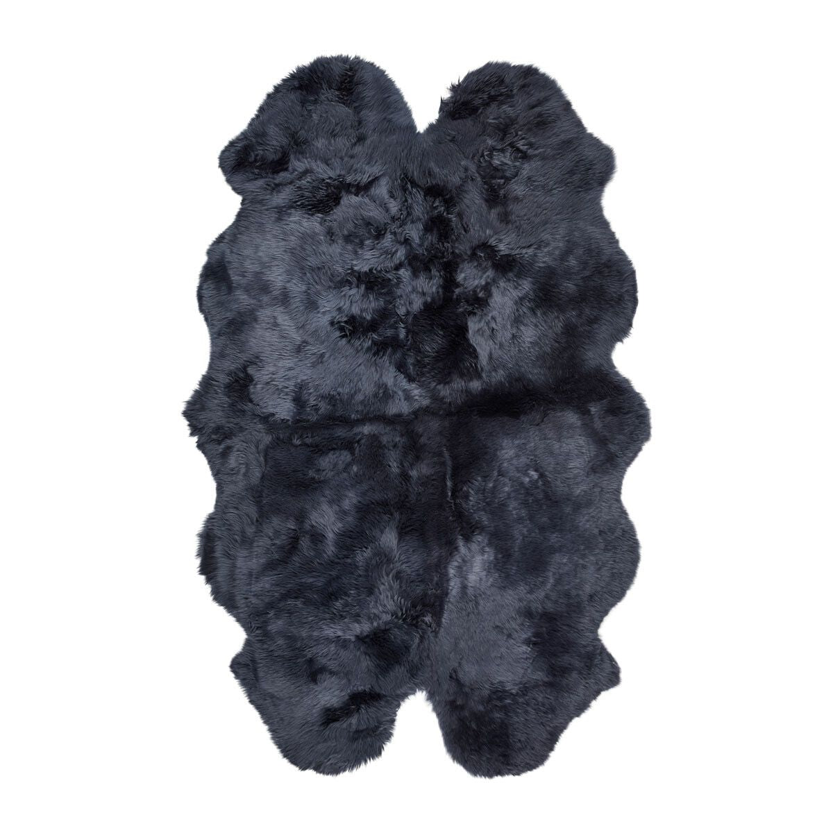 Fårskinnsmatta | Lång lugg | Nya Zealand | 180x110 cm Marinblå