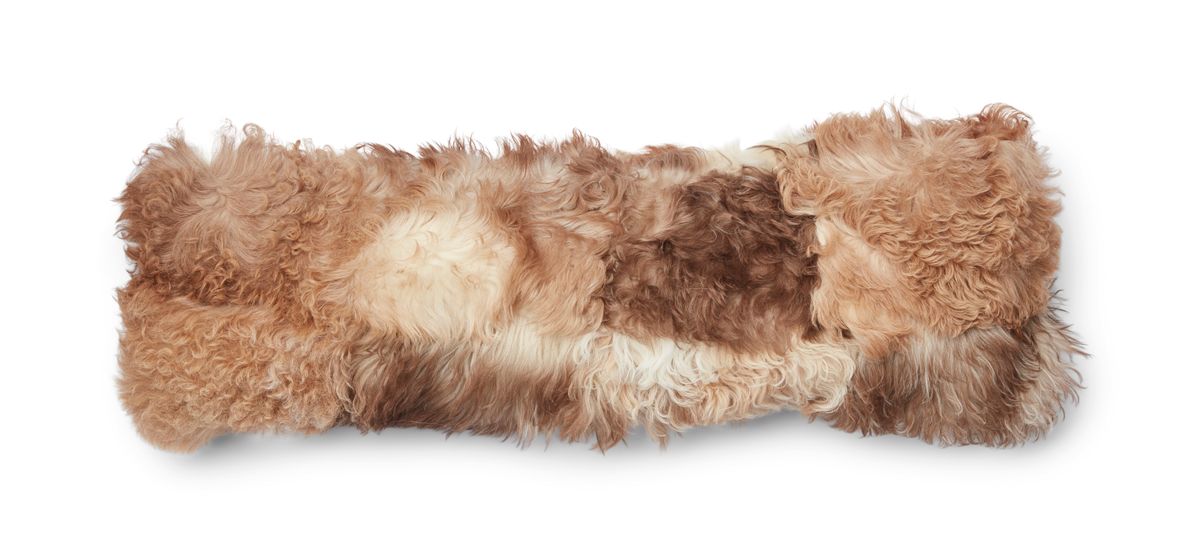 Fårskinnskudde | Toscana | Dubbelsidig Brun / Beige Mix