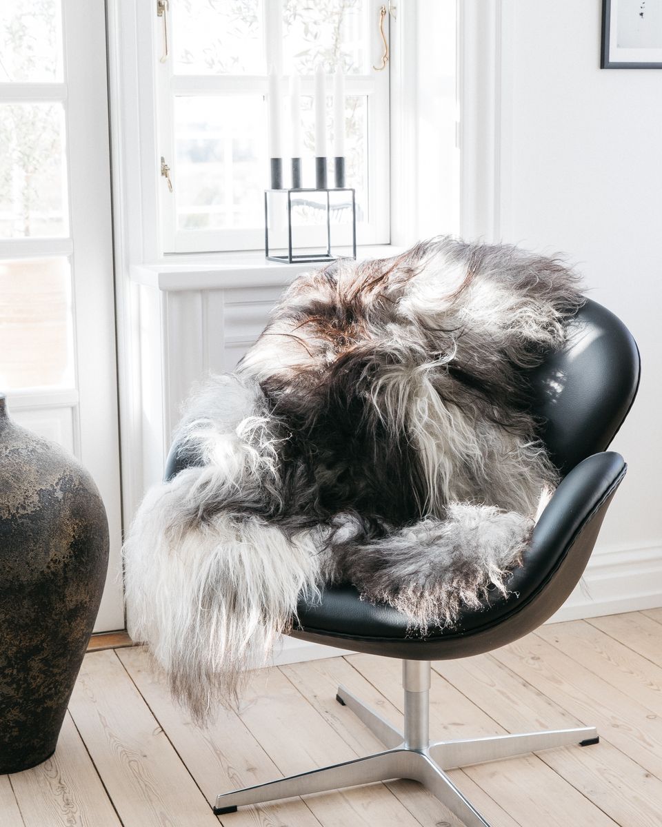 Lång Lugg Fårskinn 90 cm