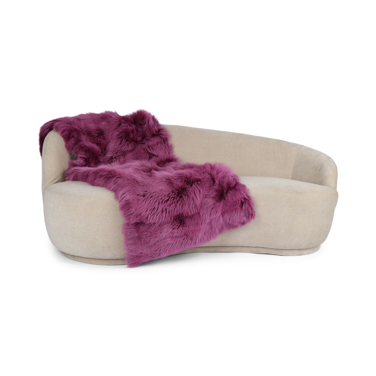Premium rävskinnspläd | Kasmirbaksida | Grape Purple | 180x70 cm