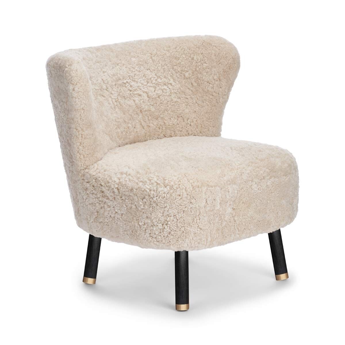Emil Lounge Chair | Kort lugg Pearl