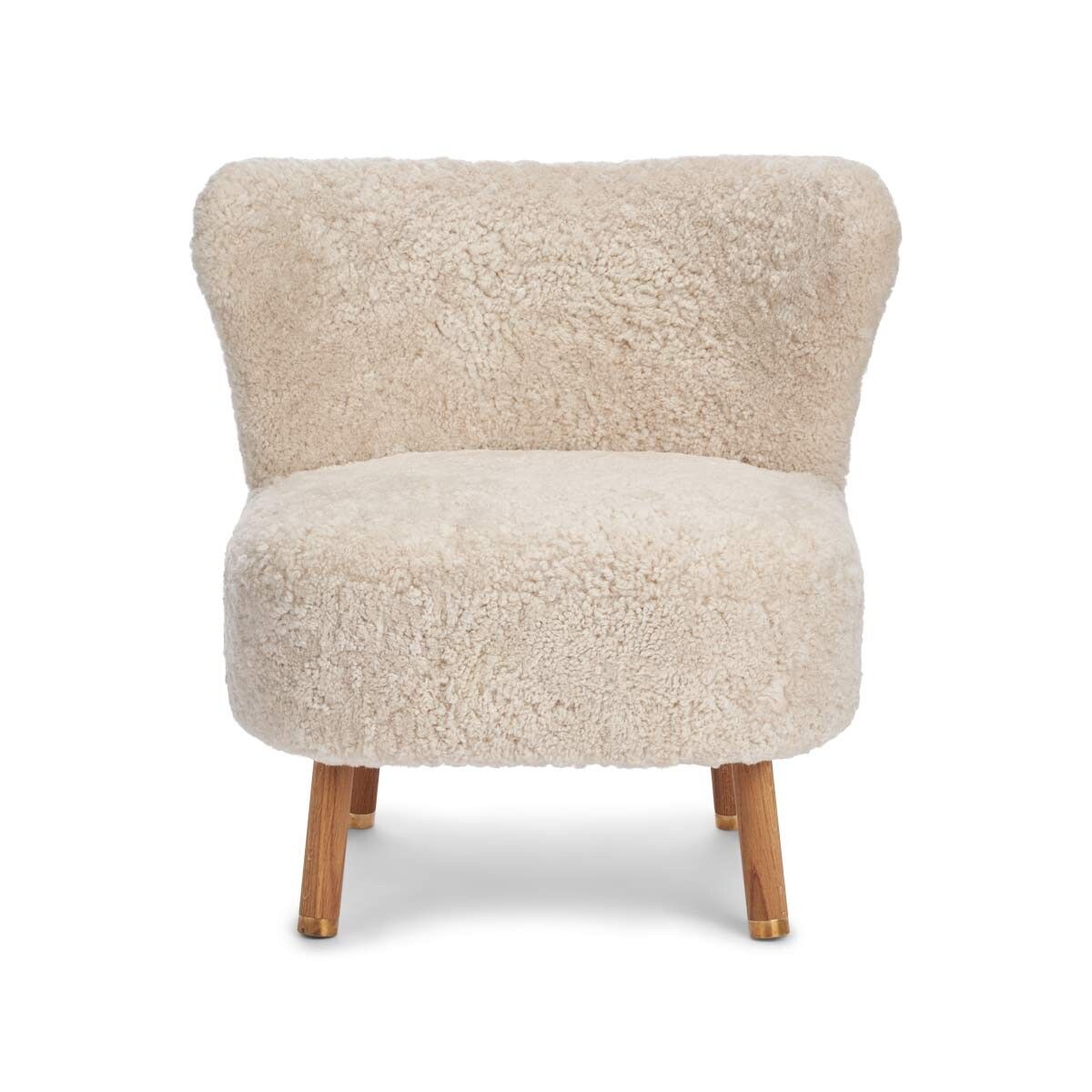 Emil Lounge Chair | Kort lugg Pearl