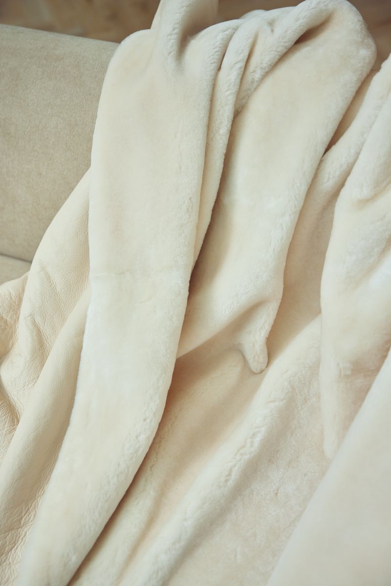 Angelina pläd | Double Face | Nya Zeeland Beige