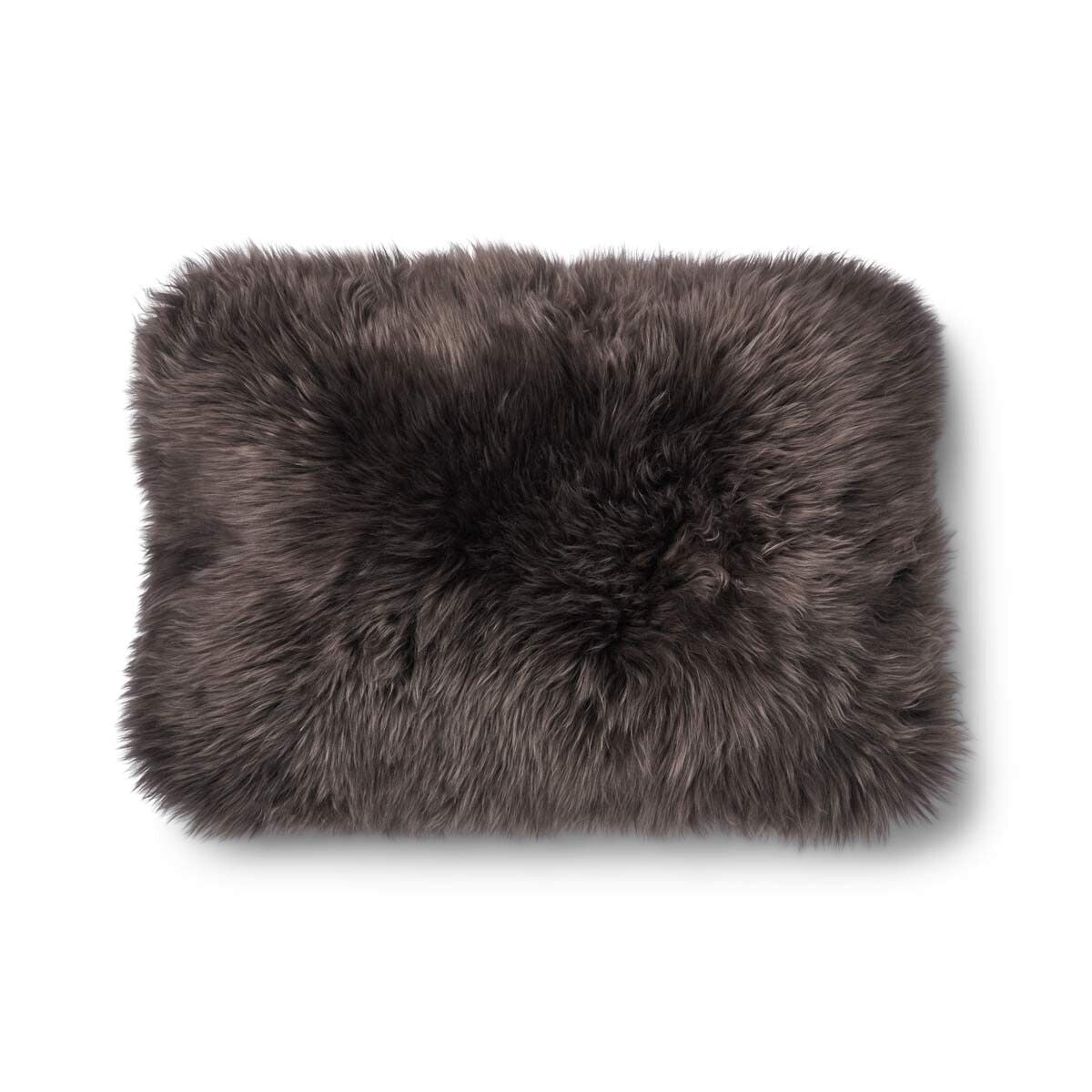 Classic Collection | Ullkudde | Lång lugg | 52x52 cm | 34x52 cm Brun / Valnötsbrun