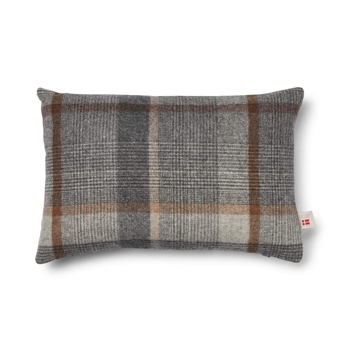 Checked Collection | Ullkudde | Dubbelsidig | 34x52 cm Rutig – Grå