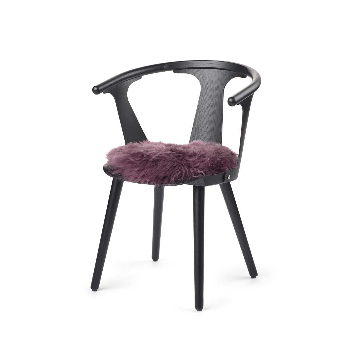 Stolsdyna | Lång lugg | Nya Zealand | Ø38 cm Mörk Lila