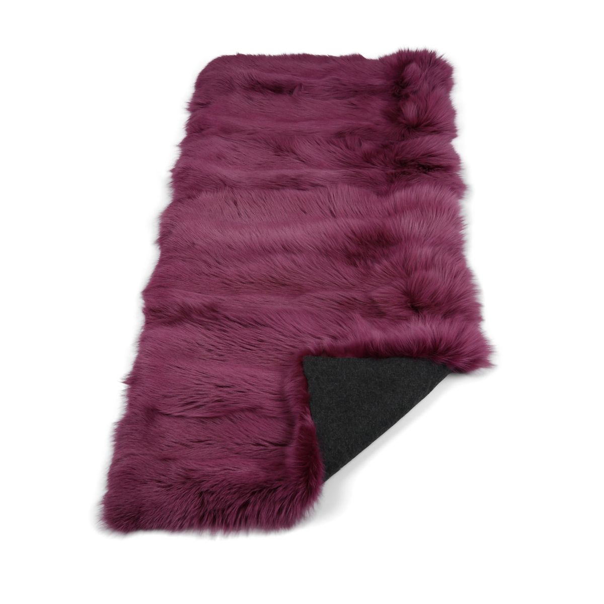 Premium rävskinnspläd | Kasmirbaksida | Grape Purple | 180x70 cm