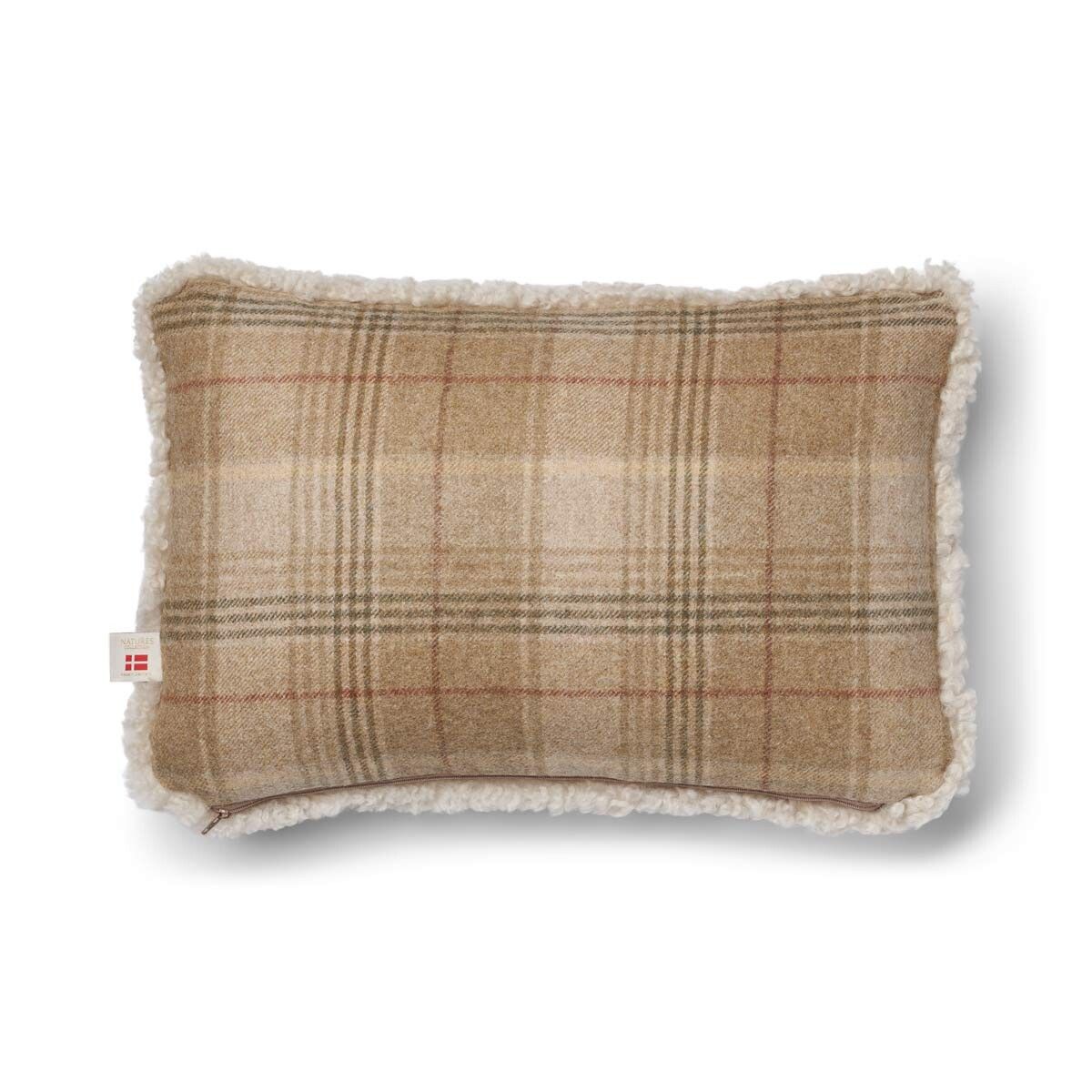 Checked Collection | Ullkudde | Kort lugg | 34x52 cm Sand-Beige/Beige