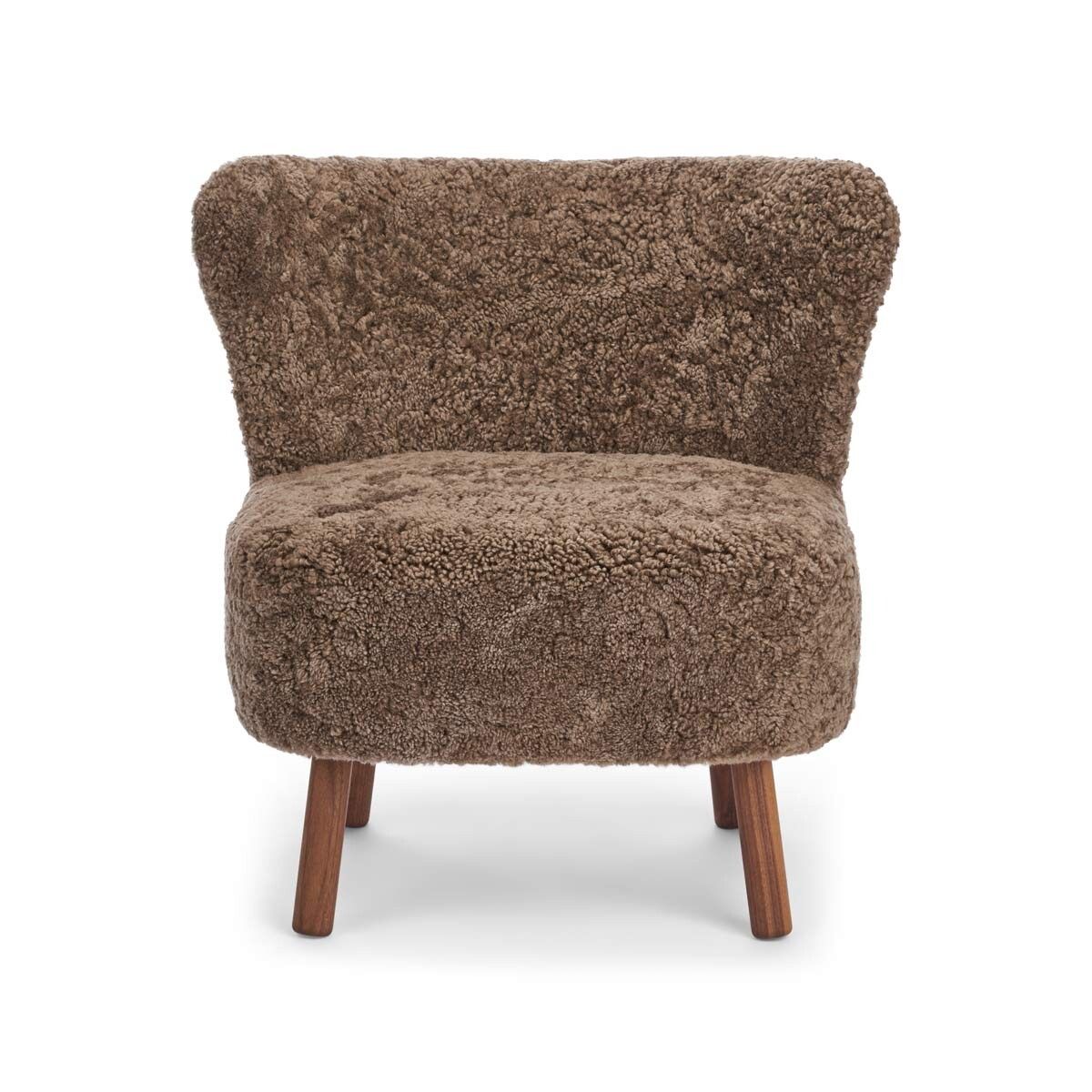 Emil Lounge Chair | Kort lugg Ljusbrun