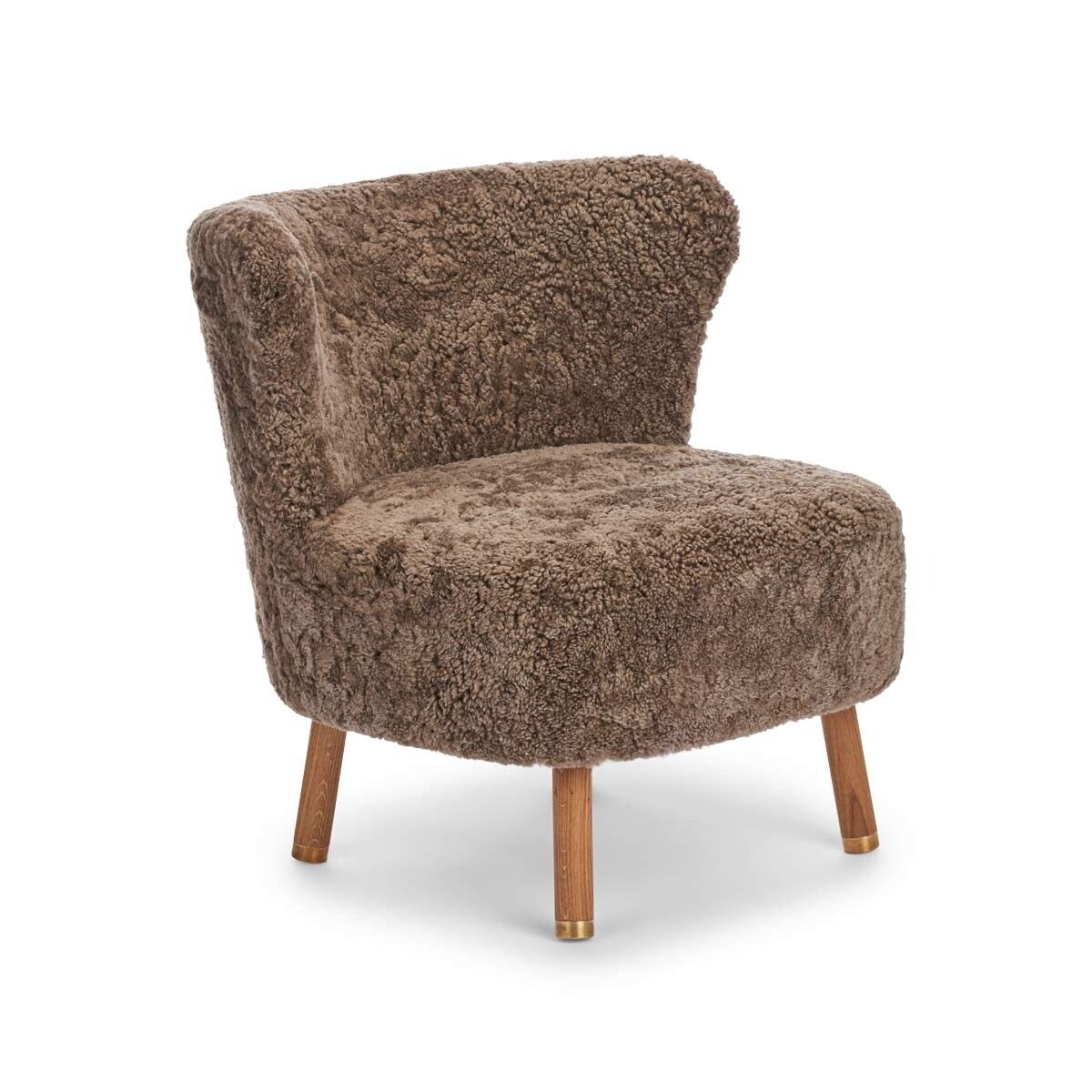 Emil Lounge Chair | Kort lugg Ljusbrun